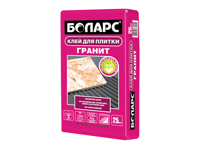 Купить клей плиточный боларс гранит (25 кг) с доставкой по Москве, цена .