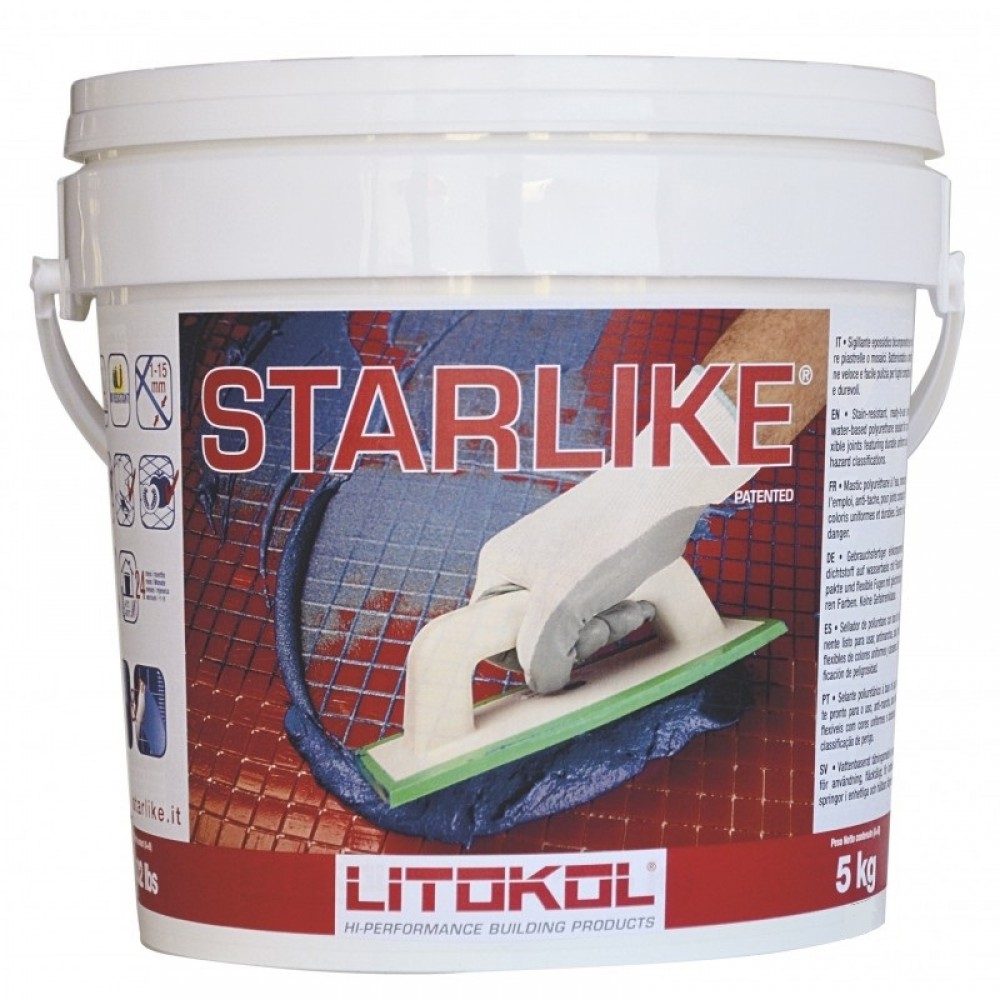 Эпоксидная затирка LITOKOL LITOCHROM STARLIKE C.470 ослепительно белый (5 кг)