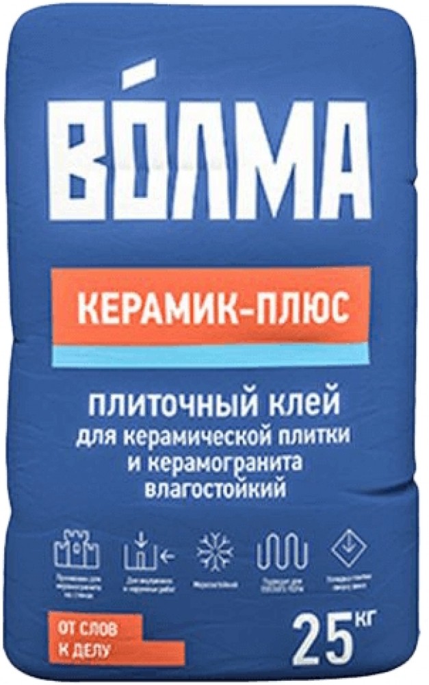 Купить плиточный клей волма керамик плюс (25 кг) с доставкой по Москве .