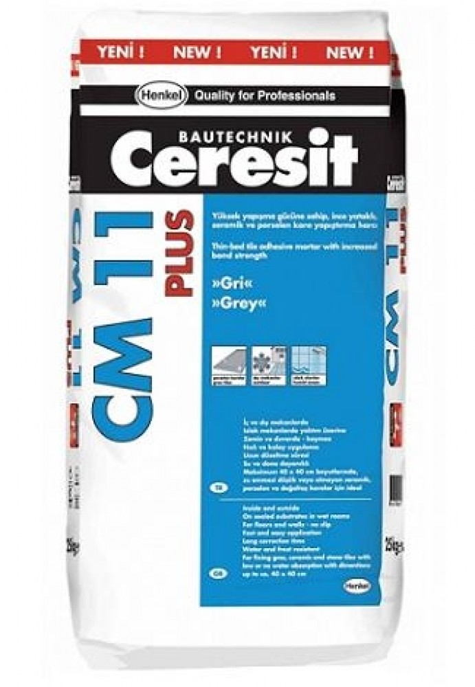 Купить плиточный клей henkel ceresit cm11 plus / хенкель церезит см11 .