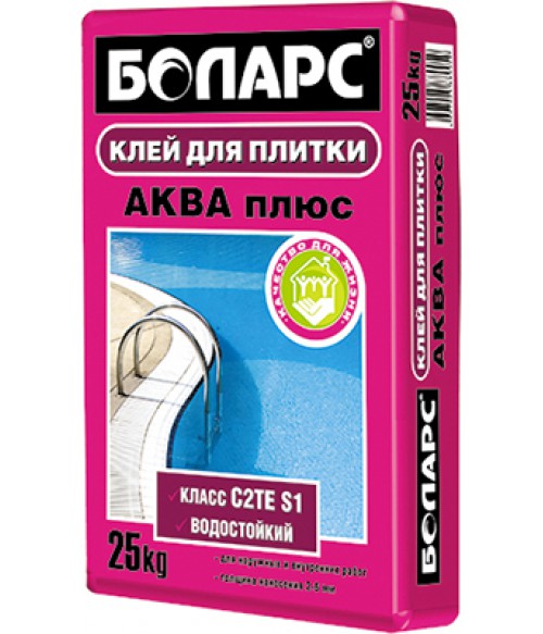 Купить клей плиточный боларс аква плюс (25 кг) с доставкой по Москве .
